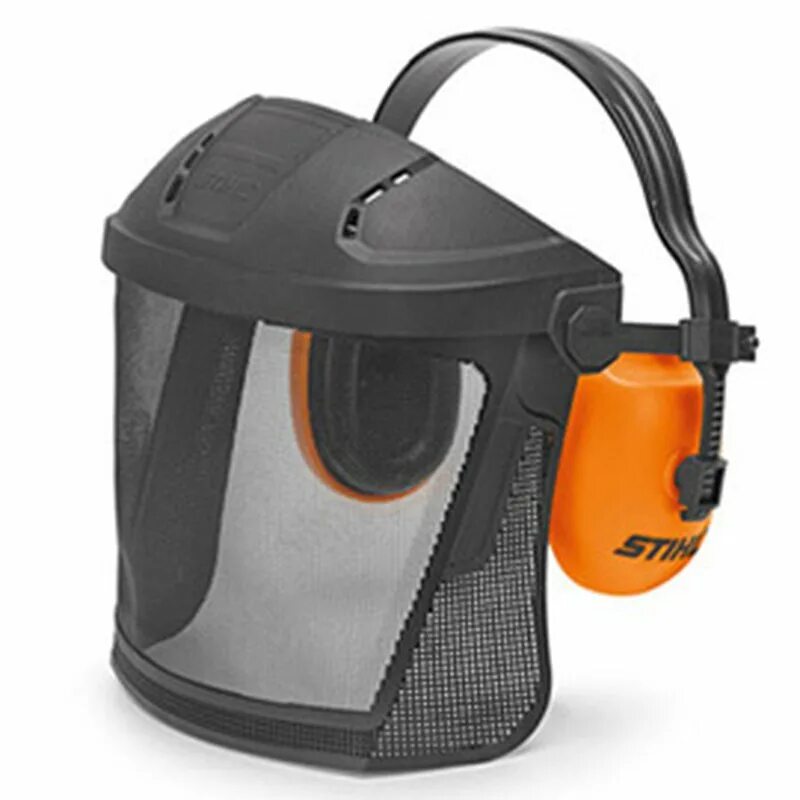 Защитная маска для работы триммером. Маска защитная stihl 0000 884 0512. stihl щиток защитный. защитная сетка для лица stihl. защитная маска сетка с наушниками stihl.