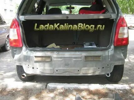 Как снять задний бампер калина 1 универсал