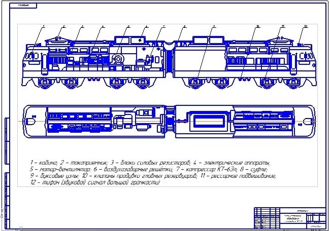 Карта электровоза