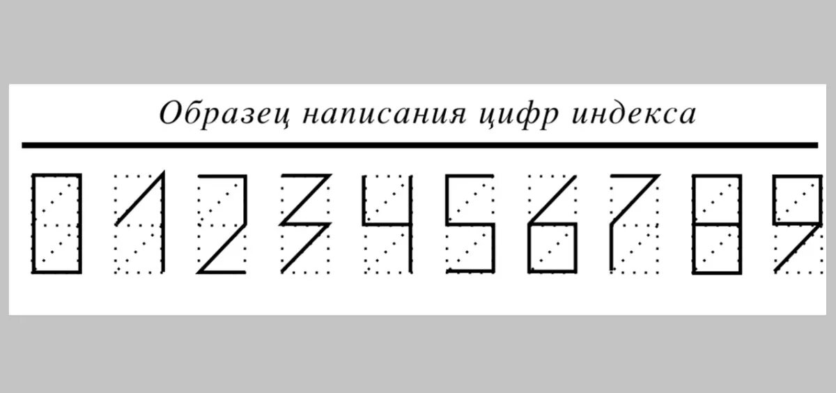 Как пишутся цифры на конверте образец