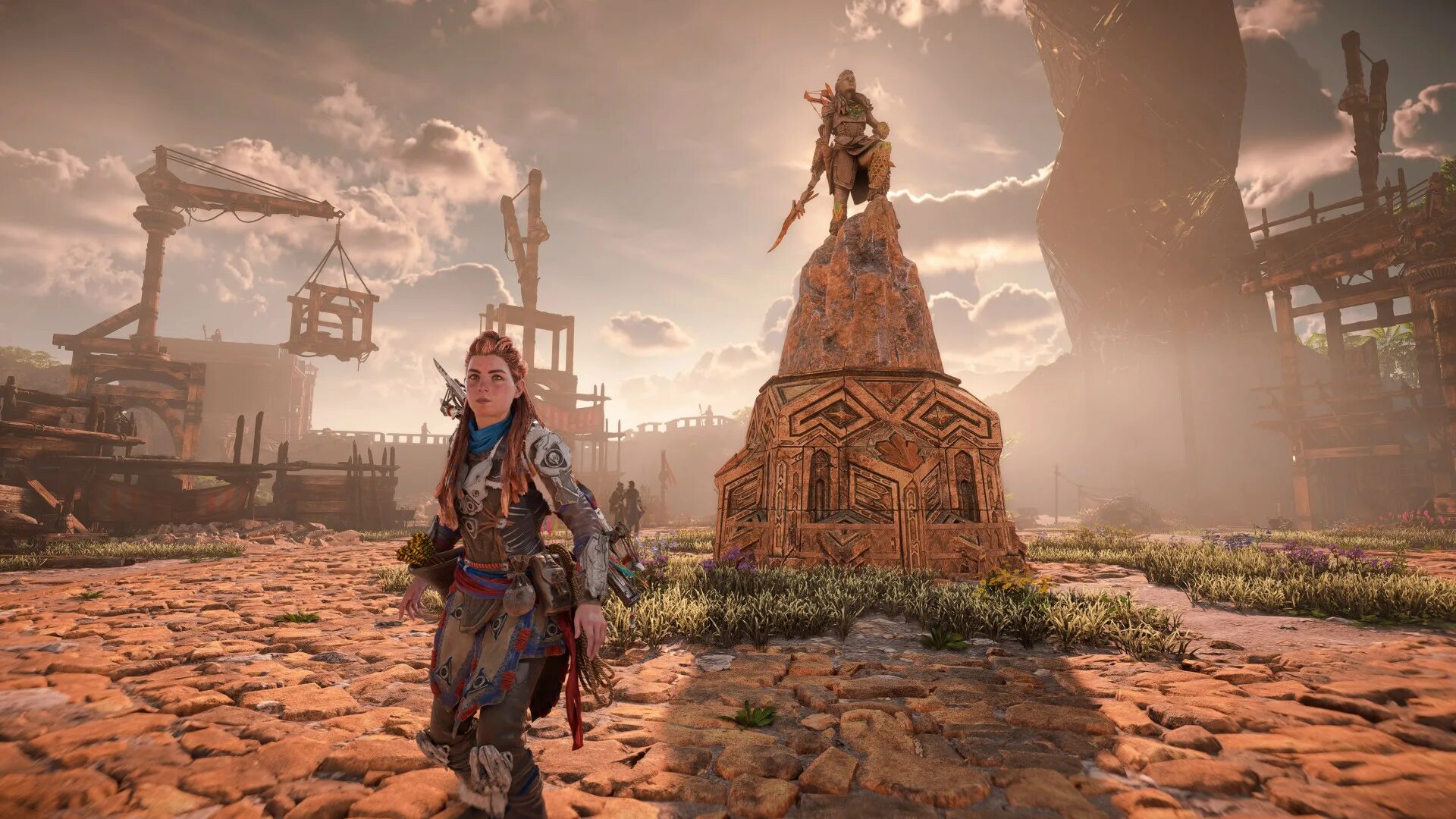 Horizon zero dawn ps5. Horizon forbidden west города. Игра horizon forbidden west. Horizon forbidden west сан франциско. Загонщик хорайзон.