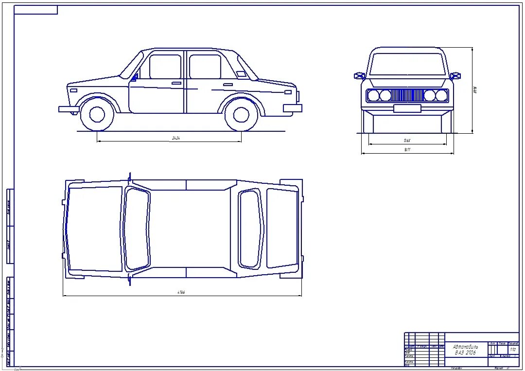 Размер семерки. ВАЗ 2107 чертеж. Чертеж ВАЗ 2107 корпус. Чертёж ВАЗ 2107 компас. ВАЗ 2106 спереди чертеж.
