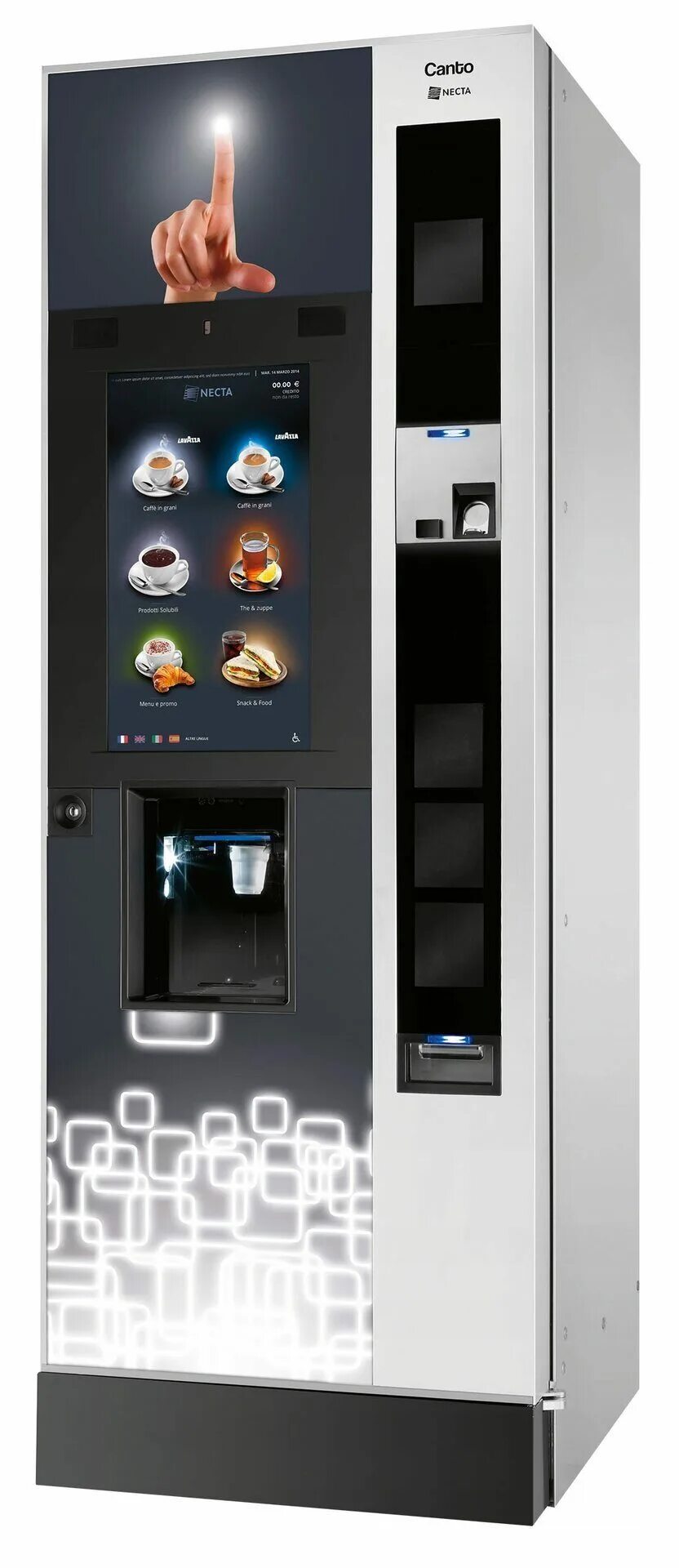 Вендинговые аппараты кофе купить. Кофейный аппарат Necta. Некта Канто. Necta кофейный автомат. Кофейный автомат Necta Canto.