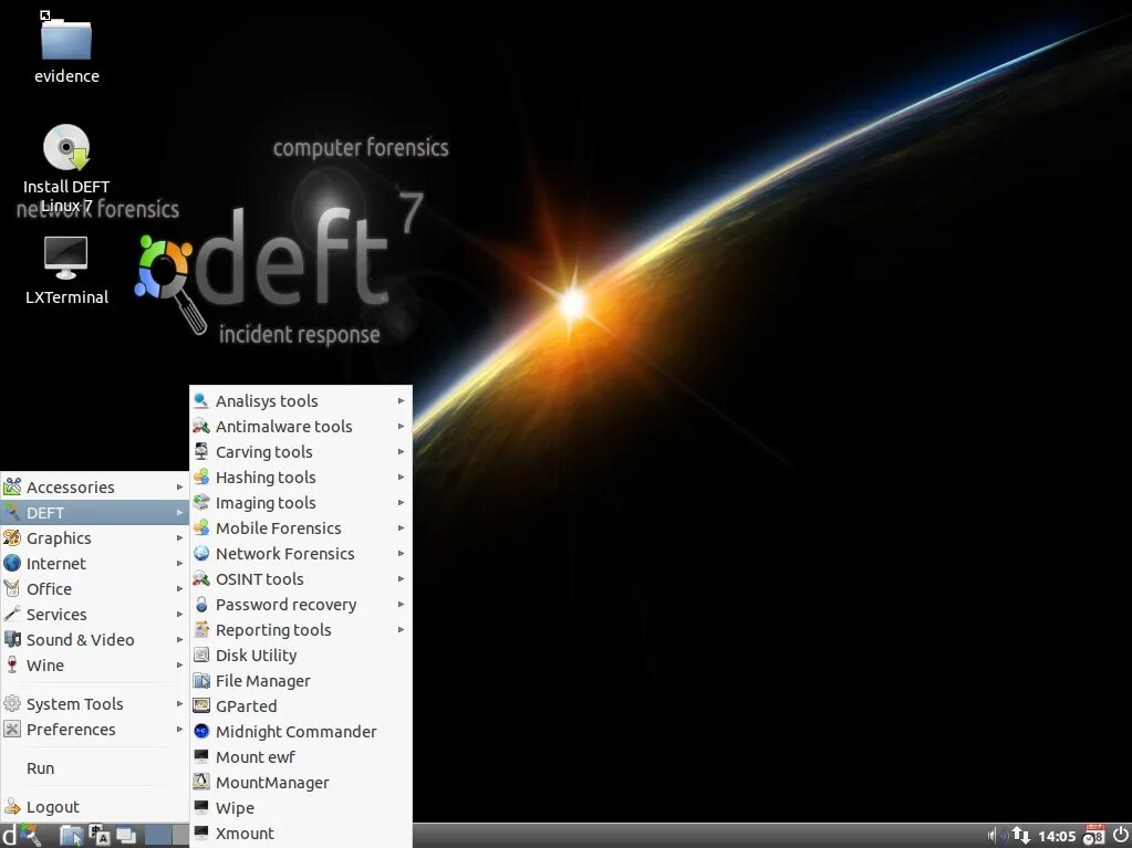 Zero linux. Deft linux. osint дистрибутивы linux. digital evidence &amp; forensics toolkit: deft linuix. forensic toolkit: deft linux.