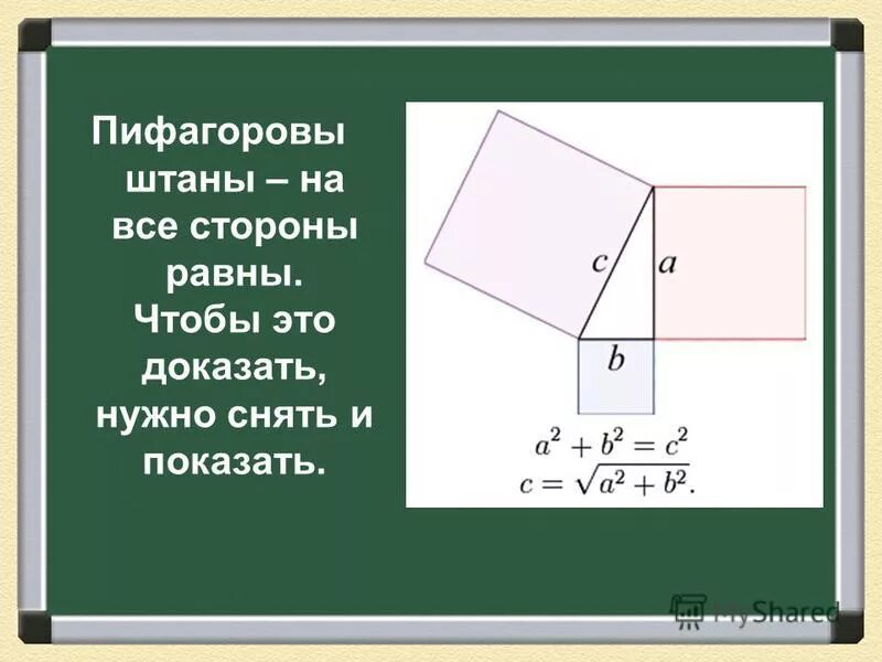 пифагоровы штаны на все стороны равны рифма