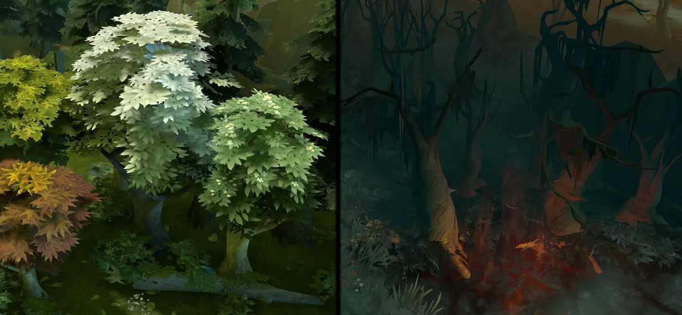 Как сделать фон в доте. Dota 2 Trees. Лес дота 2. Трент протектор дота 2 арт. Дерево Dota 2.