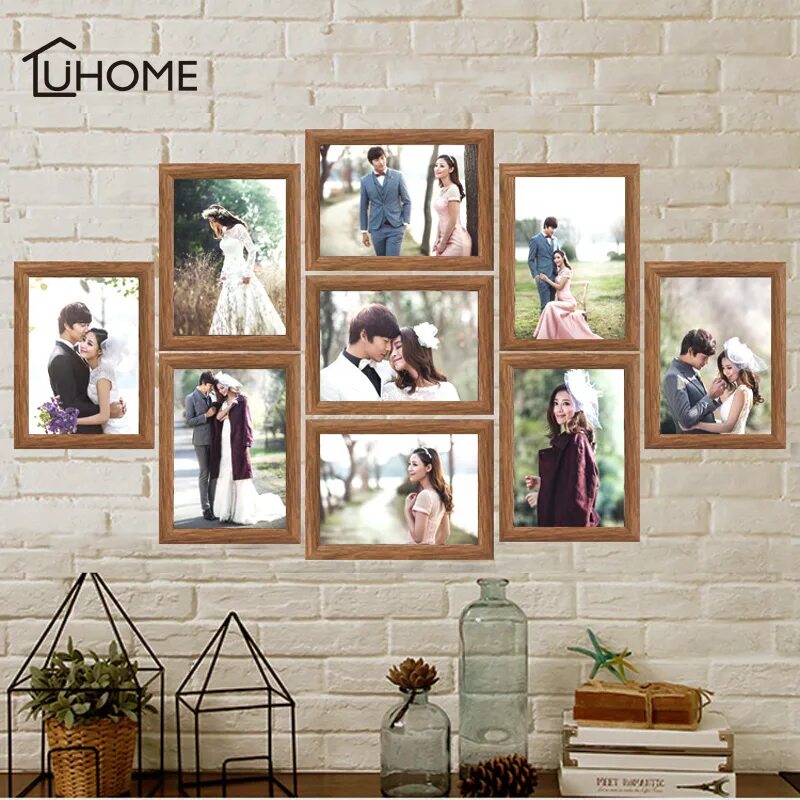 Styling A Chic Photo Wall Wedding picture walls, Wedding photo wall display, Wed
