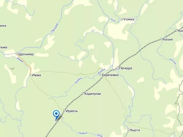 Сыктывкар Печора Усинск карта. Карта дороги Сыктывкар - Усинск. Карта печора коми