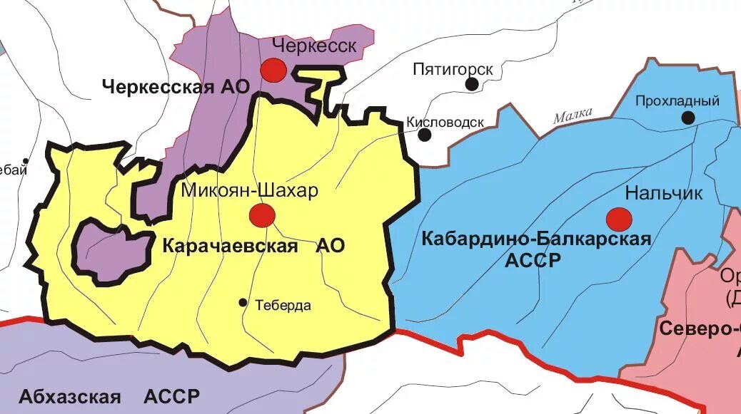 Черкесск на карте россии. Карачаевская автономная область до 1943 года. Карачаево-Черкесская автономная область. Карачаево-Черкесия карта. Карачаевская автономная область карта.