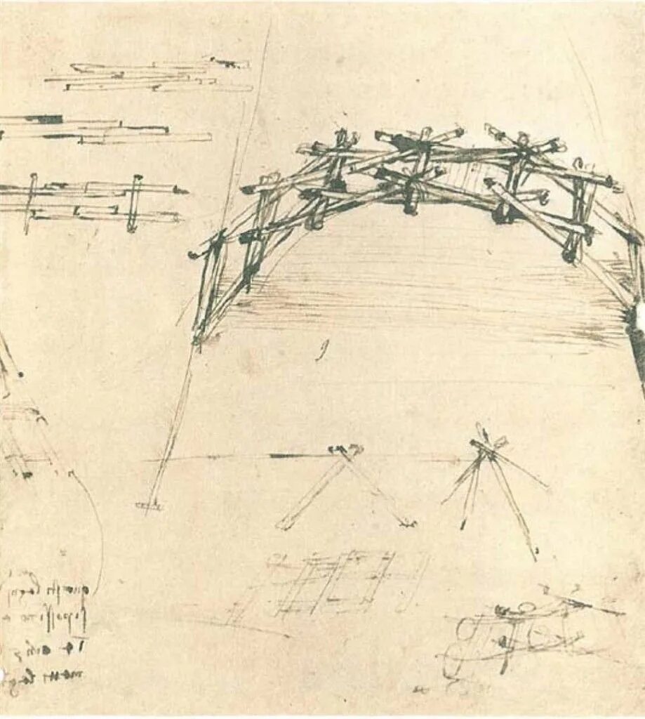 Чертеж моста леонардо да винчи. Самоподдерживающийся мост леонардо да винчи. Мост по чертежам леонардо да винчи. Чертеж моста леонардо да винчи. Мост да винчи схема.