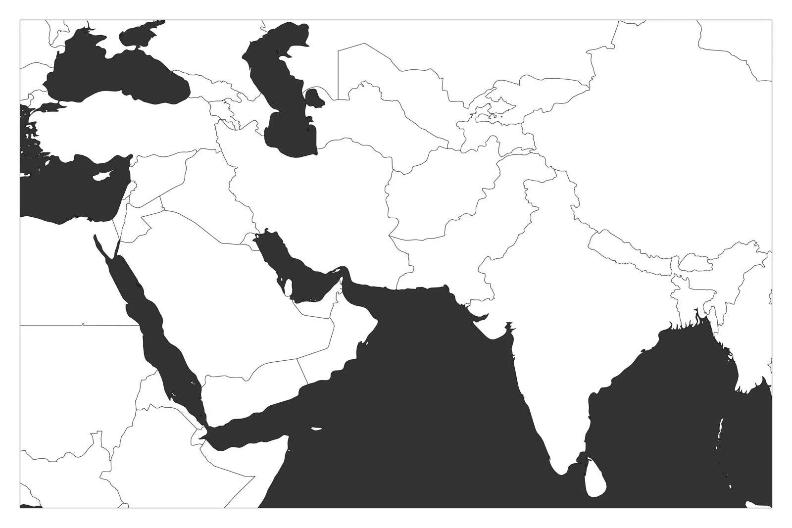 Middle asia. Картближнего Востока 1939. Карта малая Азия и Ближний Восток. Пустая карта ближнего Востока. Контурная карта ближнего Востока.