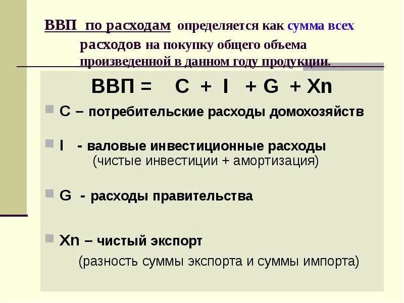 Как рассчитать ВВП по доходам формула. Как рассчитать ВВП по доходам и расходам. ВВП методом расчета по расходам формула. Формула ВВП по сумме расходов.