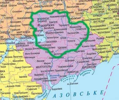 Показать на карте запорожскую область