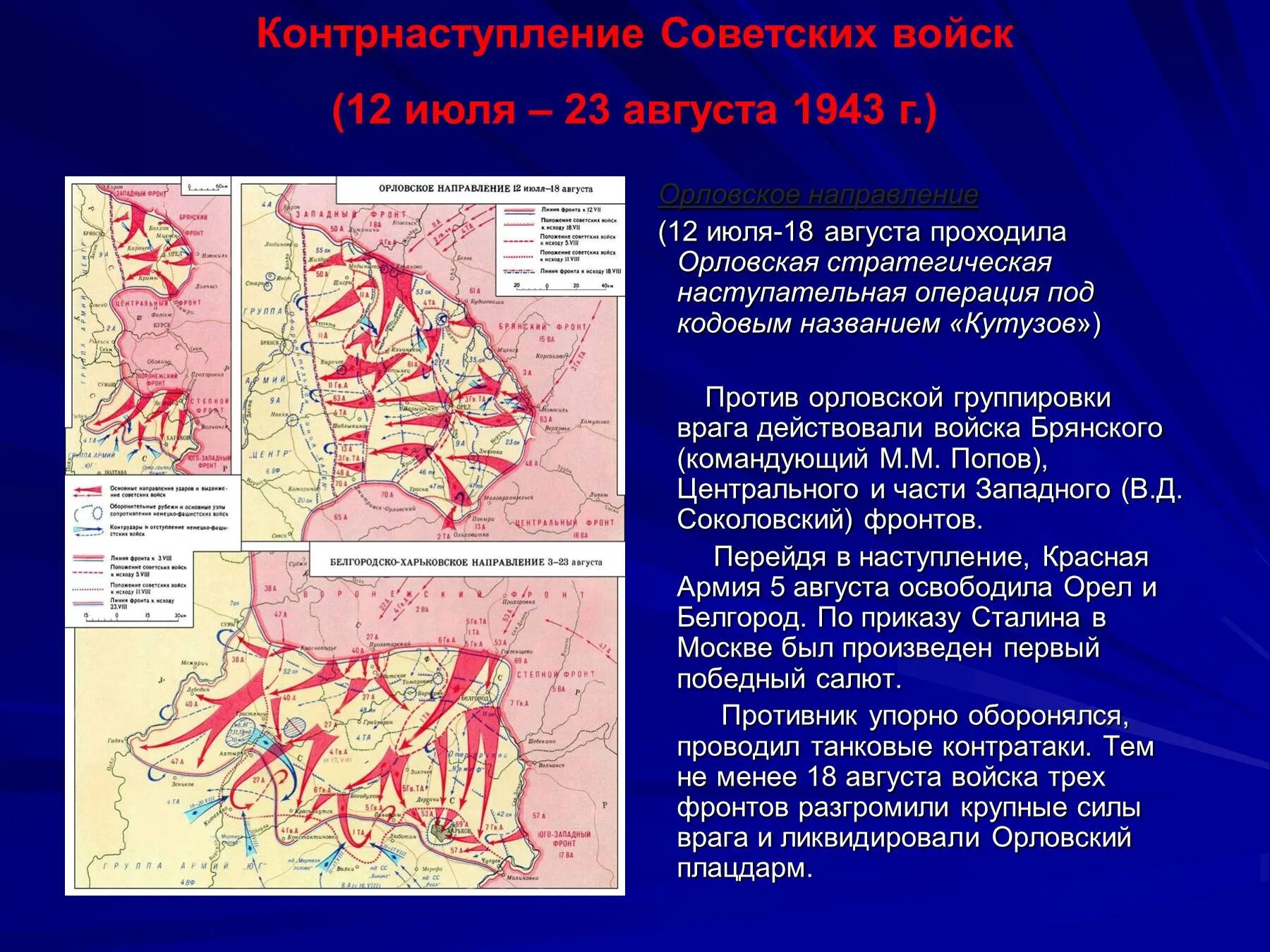 Орловская наступательная операция (12 июля - 18 августа). Орловская наступательная операция (операция «Кутузов»). Орловская наступательная операция Курская битва. Орловская стратегическая наступательная операция Кутузов битва. Кодовое название операции ркка