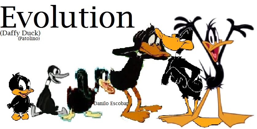 Слово duck. Daffy Duck Эволюция. Даффи дак на аву.