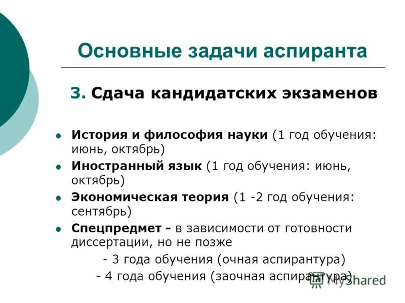аспиранты задания