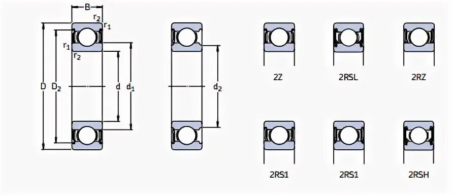 Подшипник 205 размеры