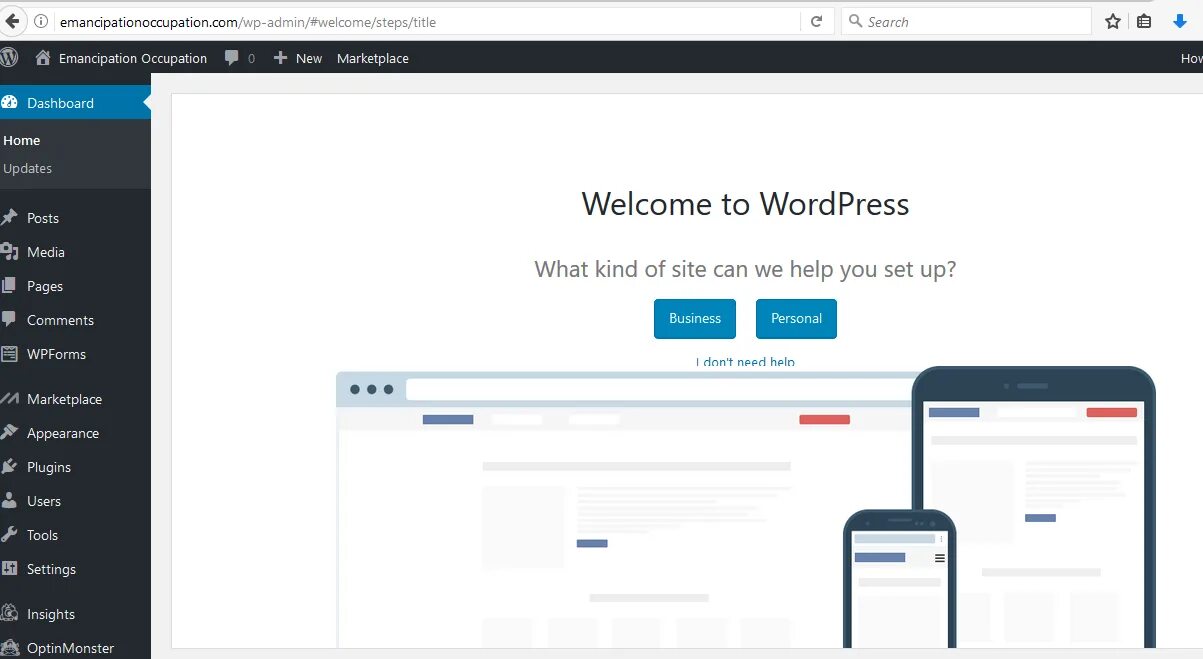 Easy website. Very easy Template website. Where how to start a blog in WORDPRESS site. Dash update