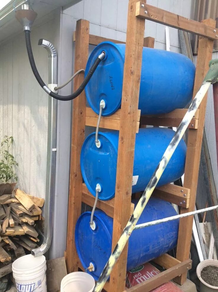 Как соединить бочки 200 литровые между собой Pin on For the Home Rain barrel system, Rain water collection, Water barrel