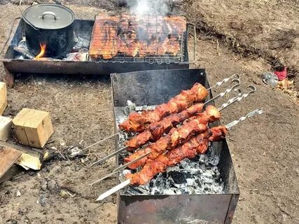 Шашлыки на даче осенью