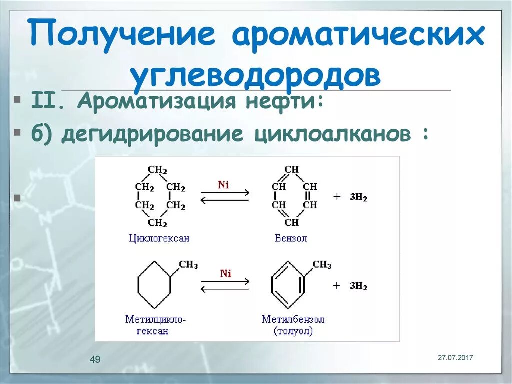 Получение циклоалканов из ароматических. Получение циклоалканов из ароматических углеводородов. Получение аренов таблица. Способы получения аренов 10 класс. Ацетилен бензол циклогексан