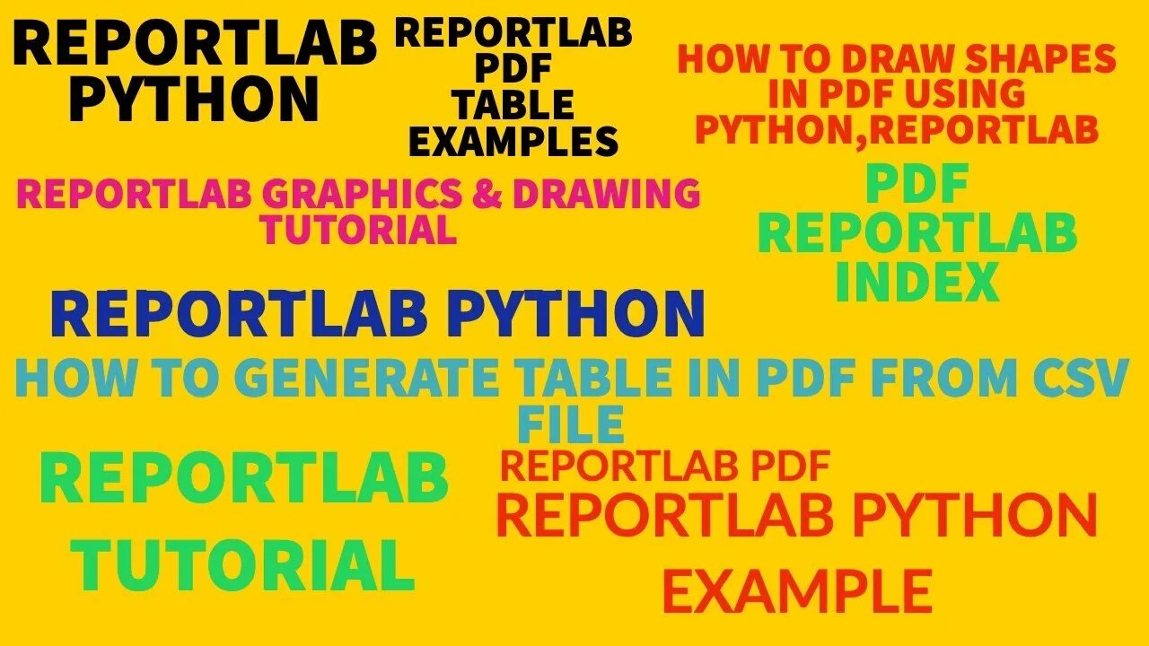 Reportlab. REPORTLAB Python.