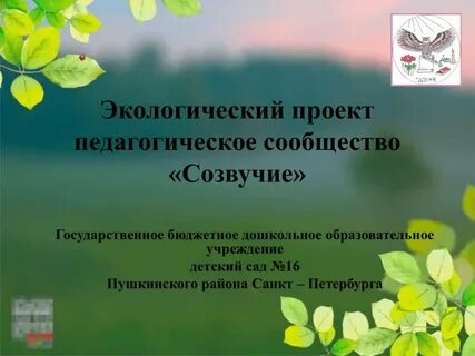 Познавательно экологический проект
