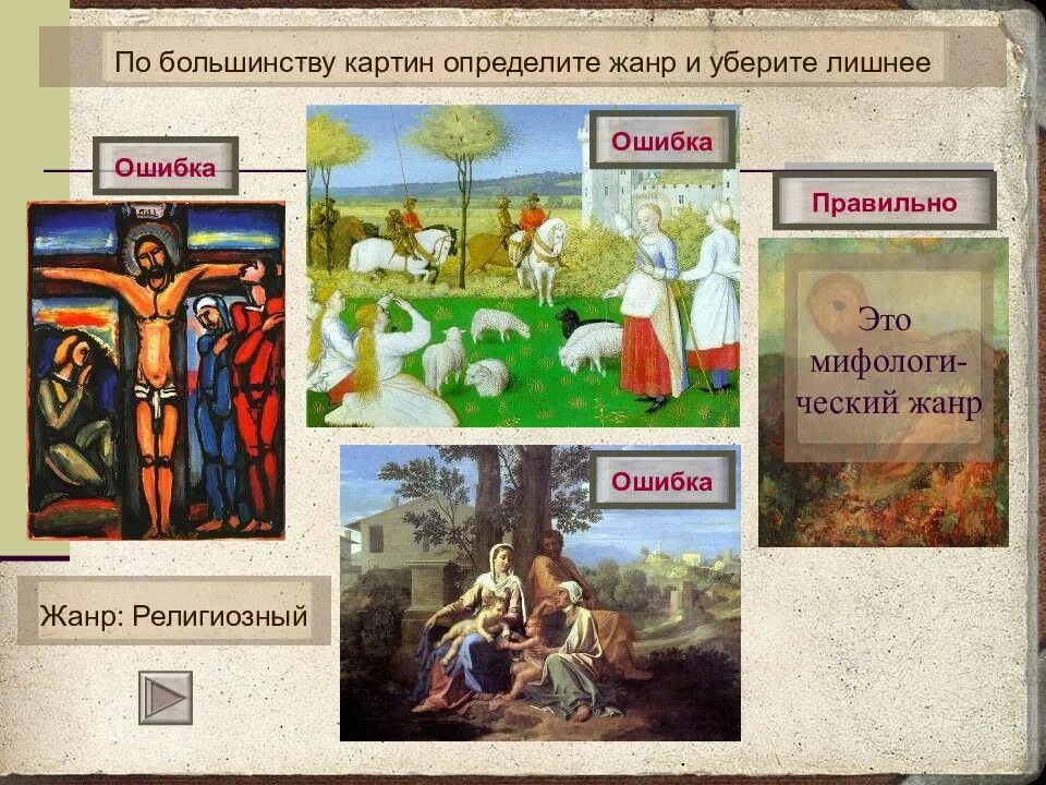 Жанры искусства тест