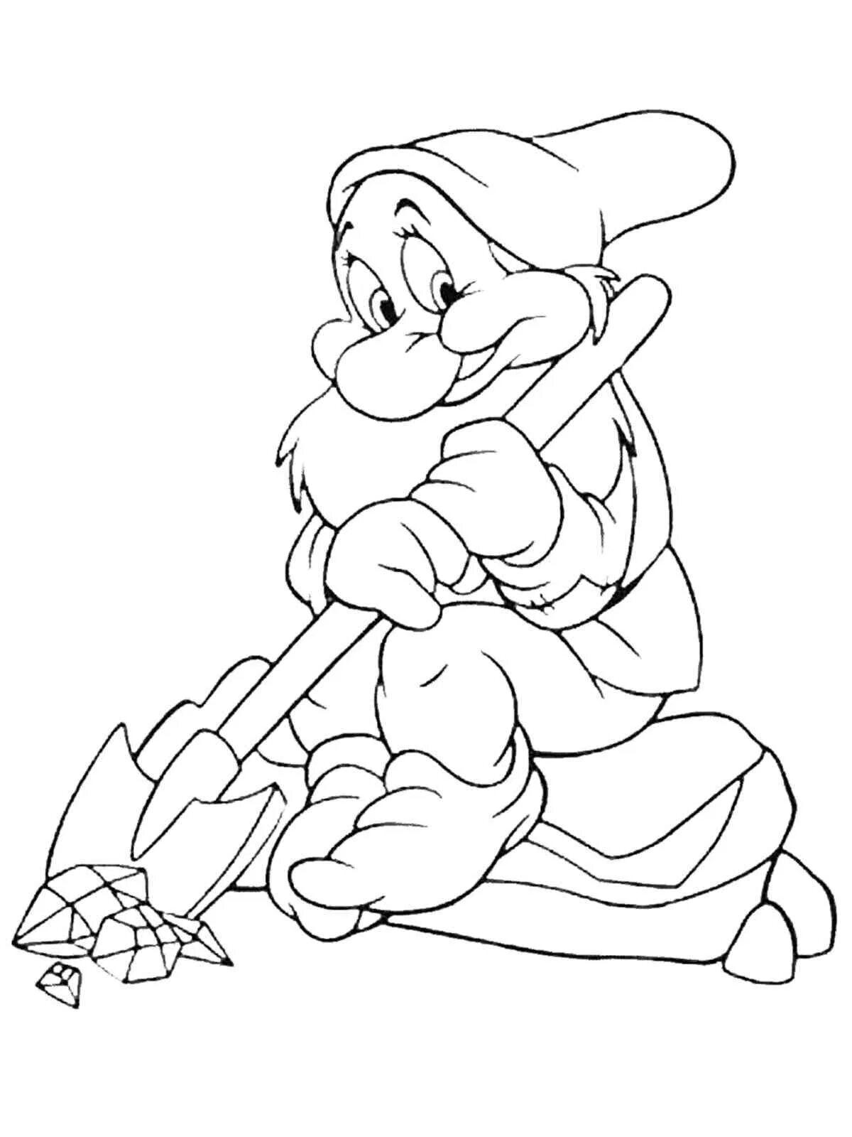 Гном весельчак из белоснежки раскраска. Гном раскраска для детей. Гномик раскраска для детей. Гномик распечатать. Гномик распечатать.