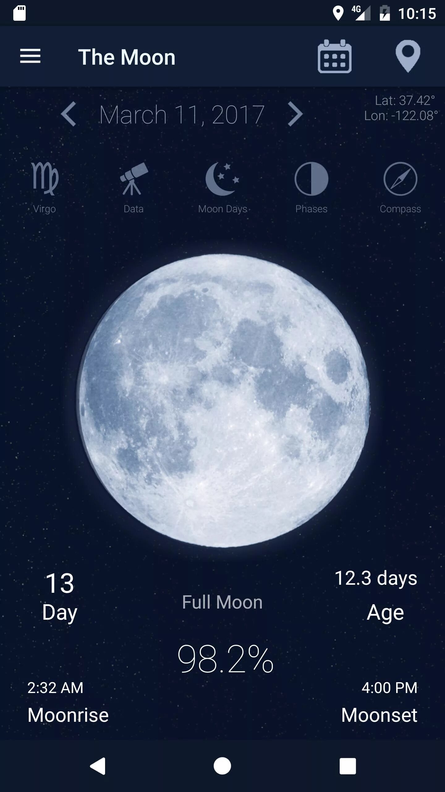 Moon app. Moon app