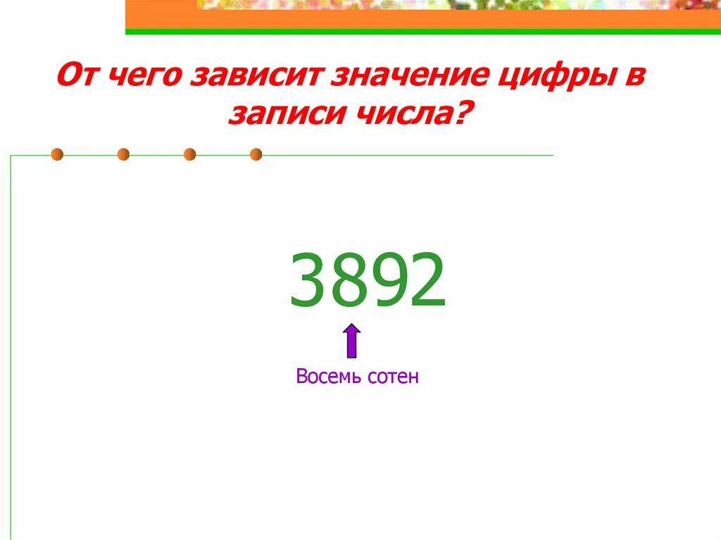 Презентация на тему натуральные числа 11 класс. Что обозначает цифра 5. Восемь сотен. Значение числа 5. Что обозначает пятерка