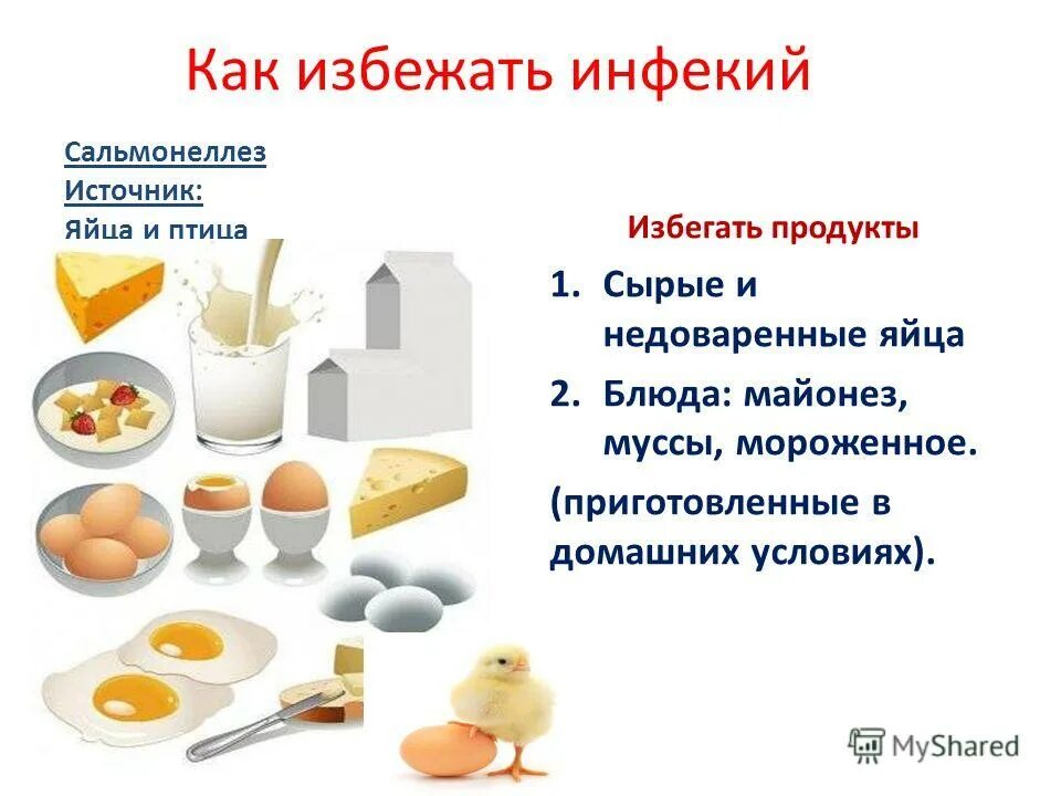 Изменяются ли продукты при сальмонеллезе