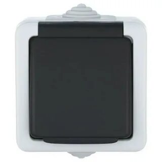 Розетка с заземлением с крышкой ip54