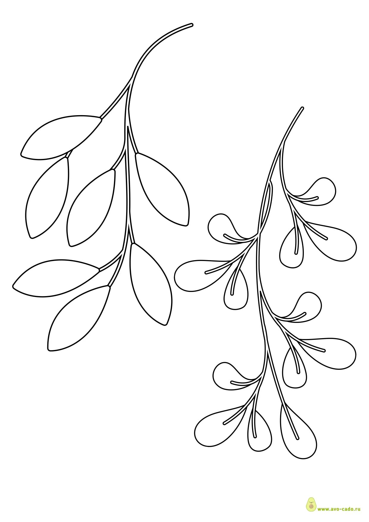 Трафареты цветов и листьев для декора. Веточка для вырезания. Веточка силуэт. Ветка для аппликации. Трафарет листьев цветов.