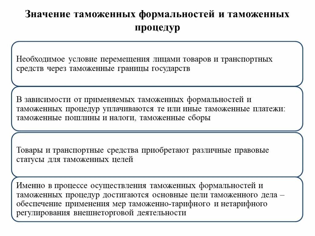 Таможенные процедуры. Задачи таможенных процедур. Виды таможенных формальностей. Значение таможенных формальностей.