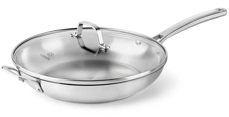 Погнутая сковорода. Сверкающая сковорода. Сковорода из нержавейки. Stainless steel pan. Треугольная сковорода.