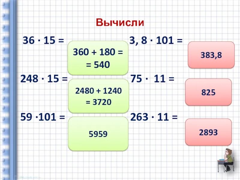 Вычисли 15 8 3 класс