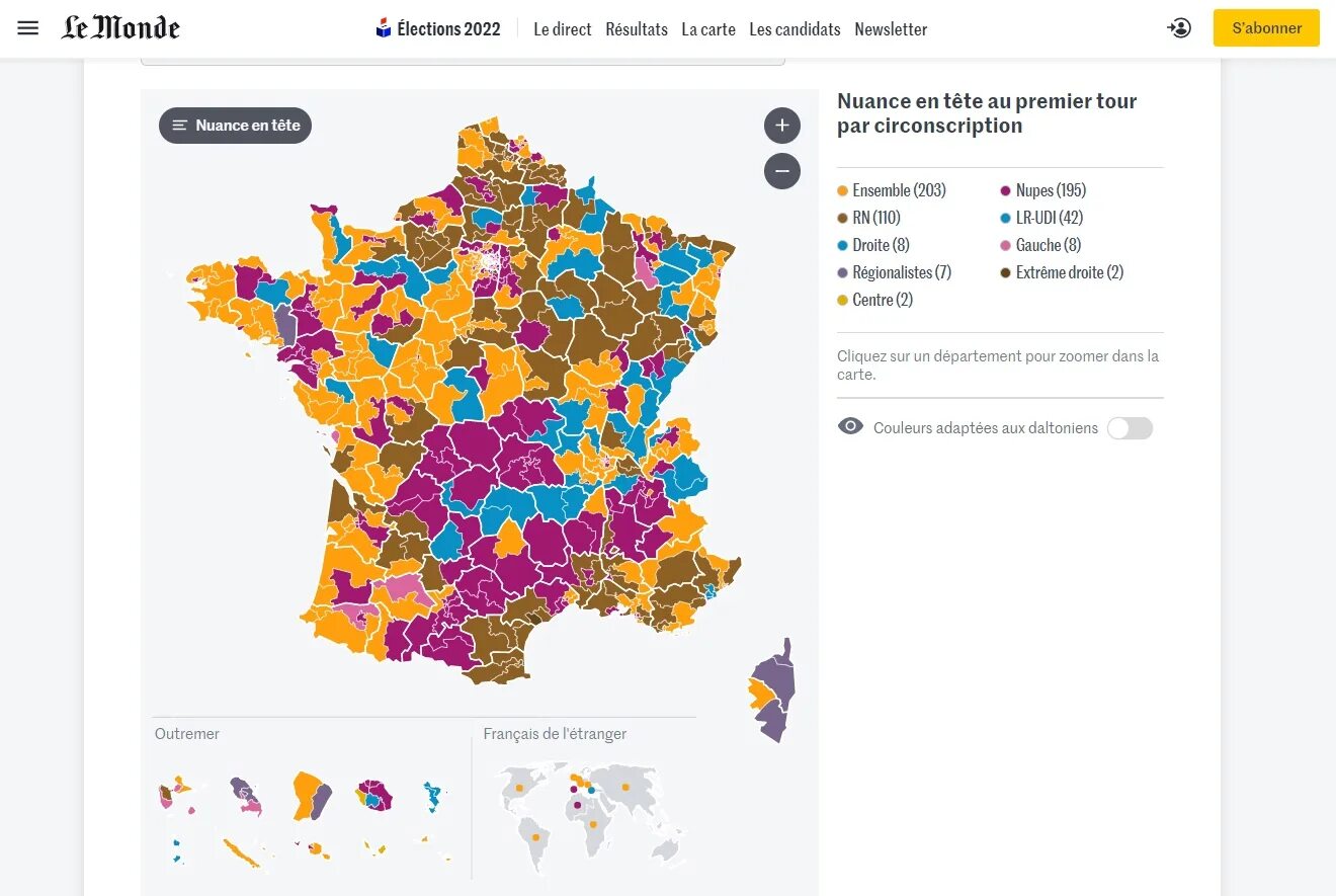 Парламентские выборы во Франции 2022. Выборы во Франции карта. Итоги выборов во Франции 2022. Выборы во Франции 2022 карта. Результаты выборов тур