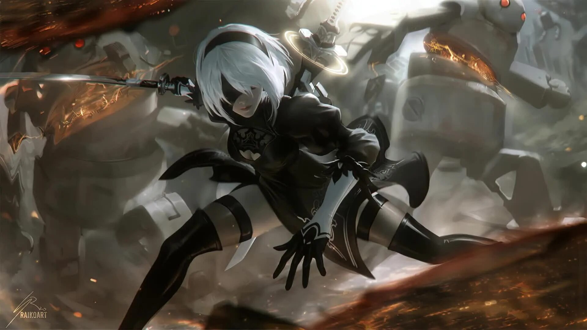 Играл в NieR: Automata? Смотри - сама 2B YoRHa в моей постели