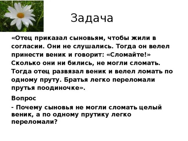 Отец приказал сыновьям чтобы жили. Вот отец велел принести веник и говорит сломайте. Отец приказал сыновьям чтобы жили план. Отец приказал сыновьям чтобы жили в согласии составить план. Реши задачу отец и сын