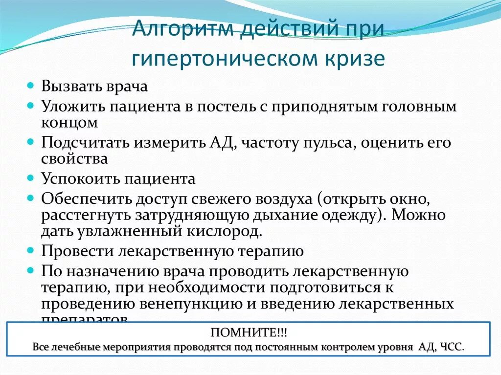 Последовательность действий врача. Доврачебная помощь при гипертоническом кризе алгоритм. Алгоритм действий при гипертоническом кризе медицинской сестры. Алгоритм неотложной помощи при гипертоническом кризе медсестры. Первая врачебная помощь при гипертоническом кризе алгоритм действий.