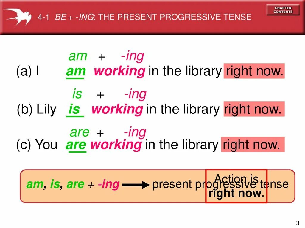 Present simple tense present progressive tense. Окончание ing в present Continuous. Was глагол ing. Be + ing. Правило are ing is.