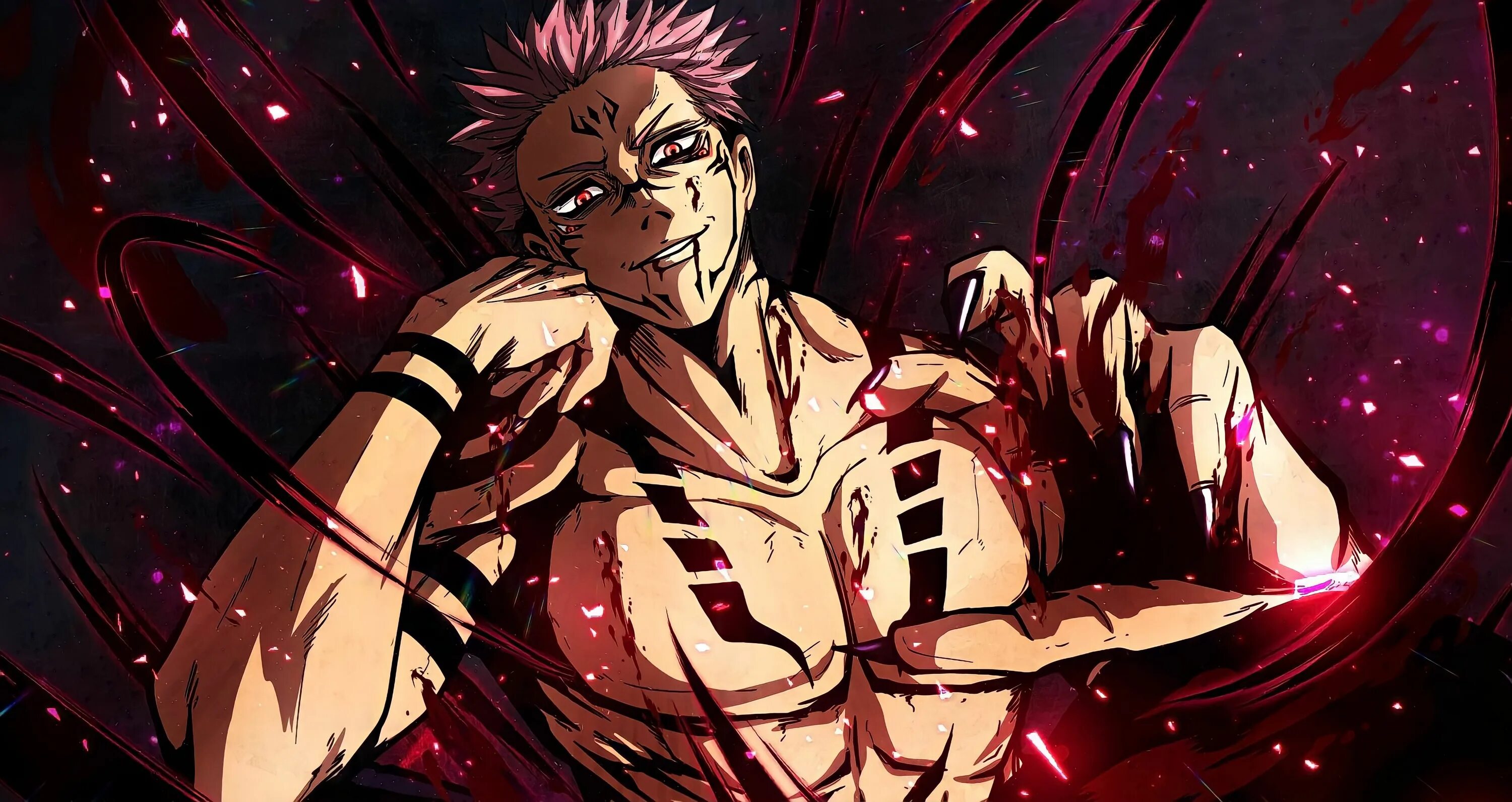 Маг битва субтитры. Jujutsu kaisen сукуна. магическая битва аниме сукуна. сукуна и итадори. магическая битва аниме итадори демон.