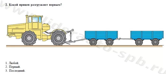 Движение тракторов с прицепами