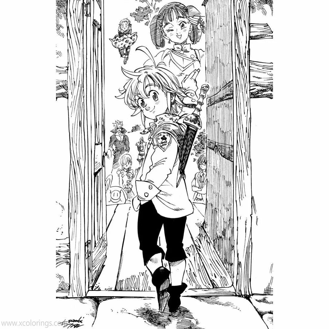 Manga семь смертных грехов. Манга семеро. Манга семеро. Семь смертных грехов манга. Манга семеро.