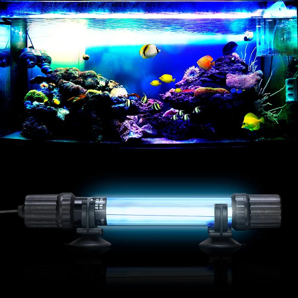 Уф для аквариума купить. УФ подсветка для аквариума. Аквариум с ультрафиолетовой подсветкой. Аквариумы в ультрафиолетовом. Ультрафиолетовая лампа светодиодная для аквариума.