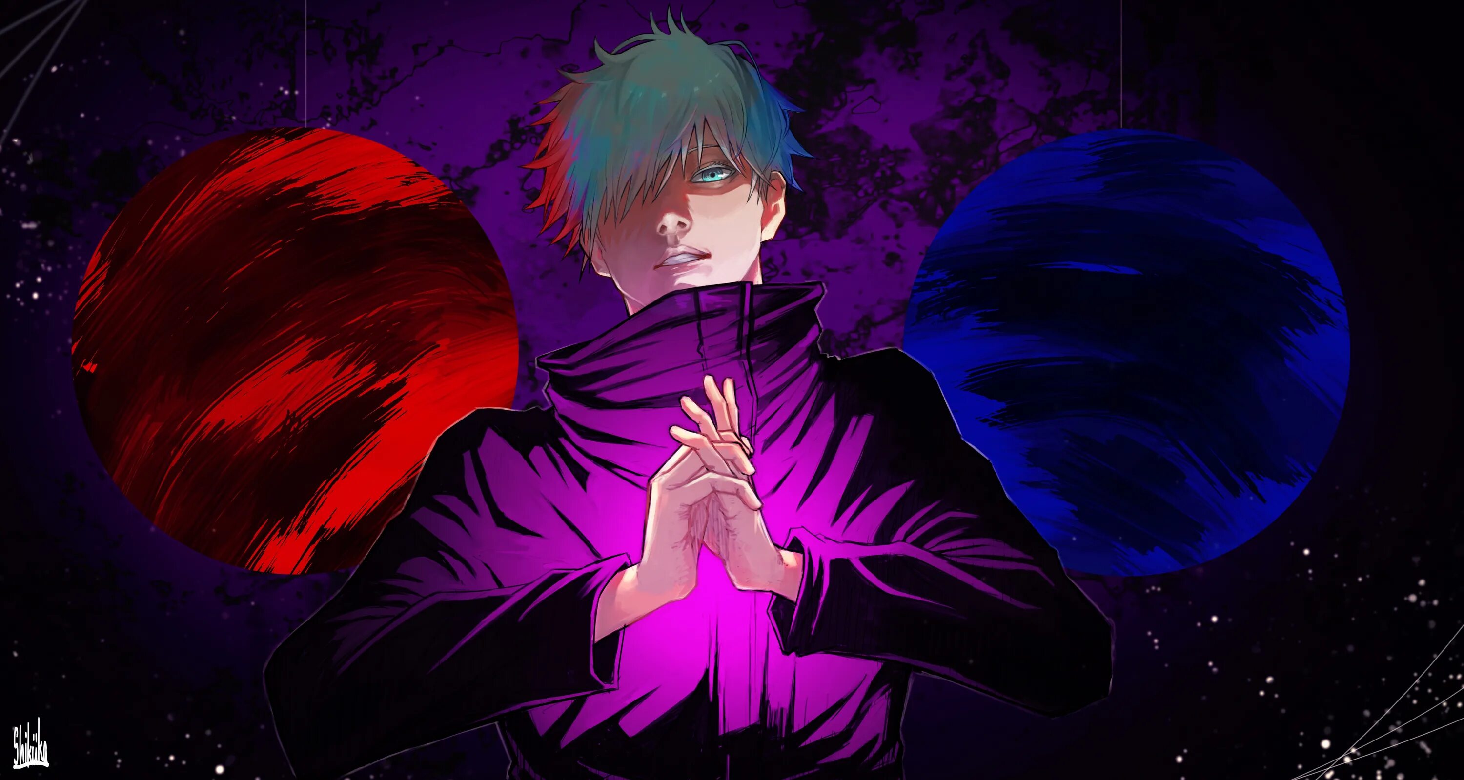 Фушигуро и сукуна. Jujutsu kaisen годжо сатору. Магическая битва gojo. Годжо сатору. Blue магическая битва.