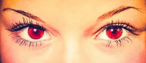 Her eyes were red