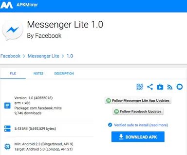 Facebook messenger download