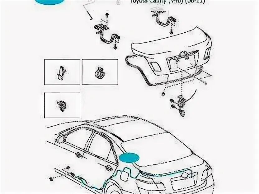 Трос открывания багажника Камри 40. Трос открывания багажника Toyota Camry v40. Схема багажника Камри 40. Трос открывания багажника Камри 40 артикул.